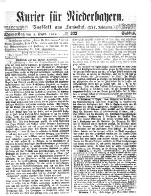 Kurier für Niederbayern Donnerstag 5. Dezember 1872