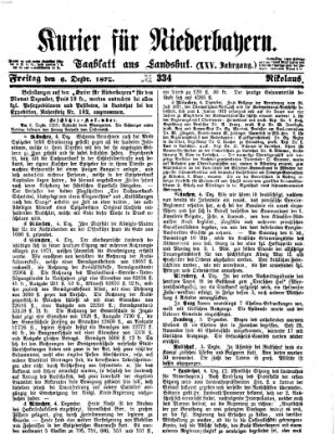 Kurier für Niederbayern Freitag 6. Dezember 1872