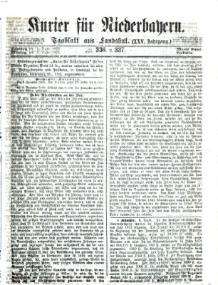 Kurier für Niederbayern Sonntag 8. Dezember 1872