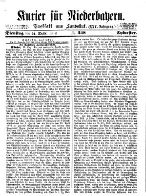 Kurier für Niederbayern Dienstag 31. Dezember 1872