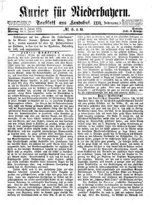 Kurier für Niederbayern Montag 6. Januar 1873