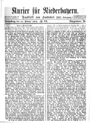 Kurier für Niederbayern Samstag 11. Januar 1873