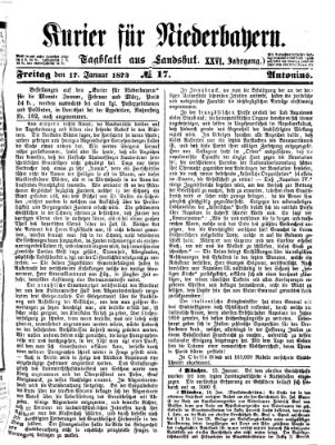 Kurier für Niederbayern Freitag 17. Januar 1873