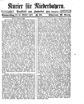 Kurier für Niederbayern Donnerstag 23. Januar 1873