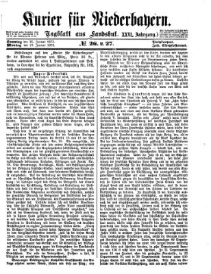 Kurier für Niederbayern Montag 27. Januar 1873