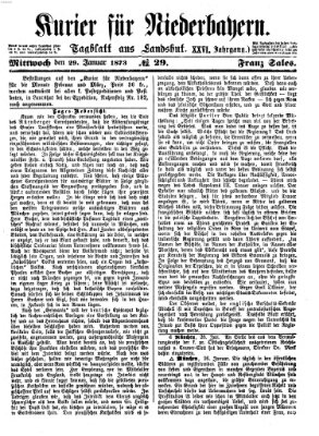 Kurier für Niederbayern Mittwoch 29. Januar 1873