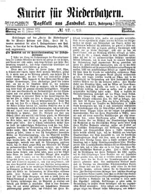 Kurier für Niederbayern Montag 17. Februar 1873