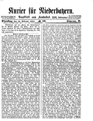 Kurier für Niederbayern Dienstag 18. Februar 1873