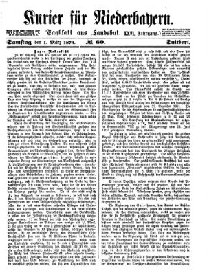 Kurier für Niederbayern Samstag 1. März 1873