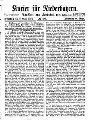 Kurier für Niederbayern Freitag 7. März 1873