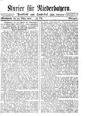 Kurier für Niederbayern Mittwoch 12. März 1873