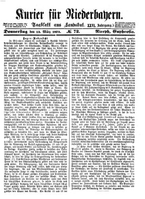 Kurier für Niederbayern Donnerstag 13. März 1873