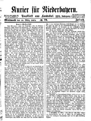 Kurier für Niederbayern Mittwoch 19. März 1873