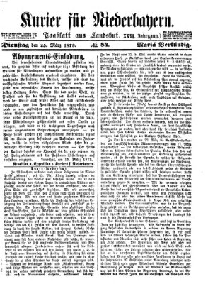 Kurier für Niederbayern Dienstag 25. März 1873