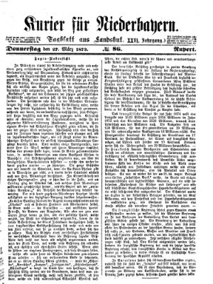 Kurier für Niederbayern Donnerstag 27. März 1873