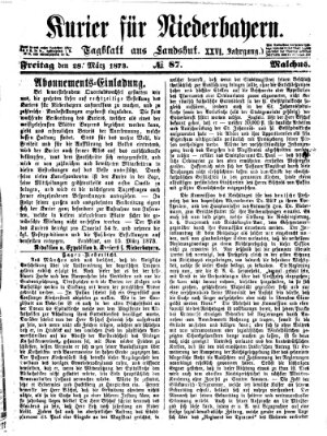 Kurier für Niederbayern Freitag 28. März 1873