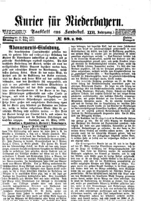 Kurier für Niederbayern Sonntag 30. März 1873