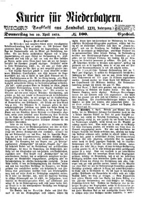 Kurier für Niederbayern Donnerstag 10. April 1873