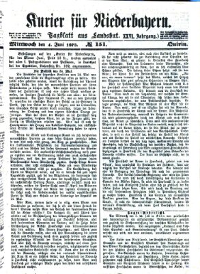 Kurier für Niederbayern Mittwoch 4. Juni 1873