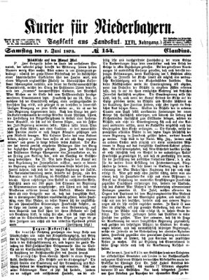 Kurier für Niederbayern Samstag 7. Juni 1873