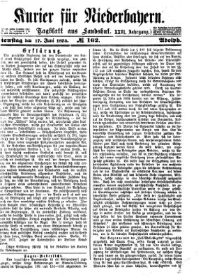 Kurier für Niederbayern Dienstag 17. Juni 1873