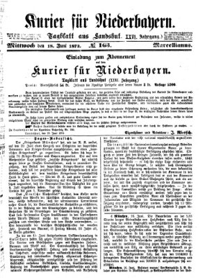 Kurier für Niederbayern Mittwoch 18. Juni 1873