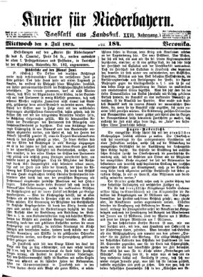 Kurier für Niederbayern Mittwoch 9. Juli 1873