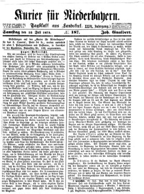 Kurier für Niederbayern Samstag 12. Juli 1873