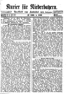 Kurier für Niederbayern Sonntag 13. Juli 1873