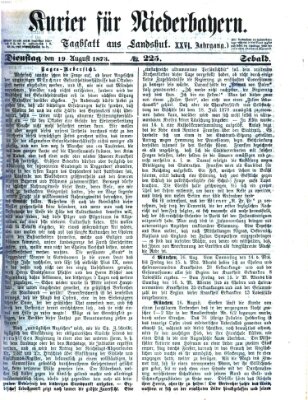 Kurier für Niederbayern Dienstag 19. August 1873