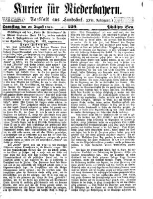 Kurier für Niederbayern Samstag 23. August 1873