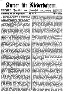 Kurier für Niederbayern Mittwoch 27. August 1873