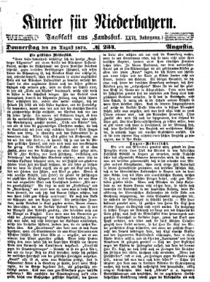 Kurier für Niederbayern Donnerstag 28. August 1873