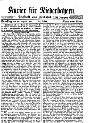 Kurier für Niederbayern Freitag 29. August 1873