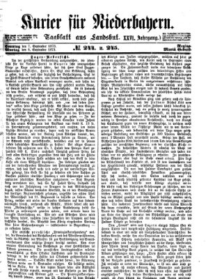 Kurier für Niederbayern Sonntag 7. September 1873