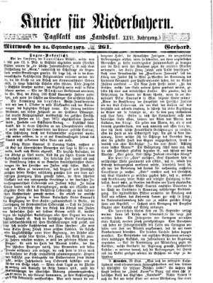 Kurier für Niederbayern Mittwoch 24. September 1873