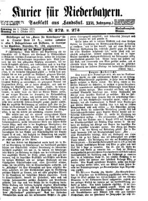 Kurier für Niederbayern Sonntag 5. Oktober 1873