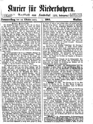 Kurier für Niederbayern Donnerstag 16. Oktober 1873