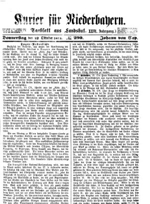 Kurier für Niederbayern Donnerstag 23. Oktober 1873