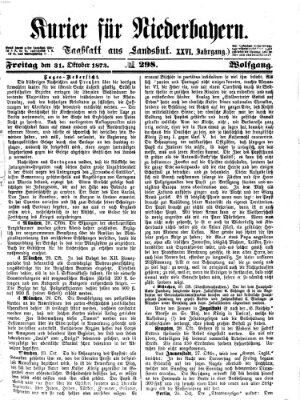 Kurier für Niederbayern Freitag 31. Oktober 1873