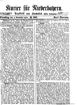 Kurier für Niederbayern Dienstag 4. November 1873