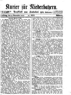 Kurier für Niederbayern Freitag 14. November 1873