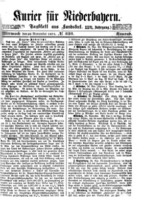 Kurier für Niederbayern Mittwoch 26. November 1873