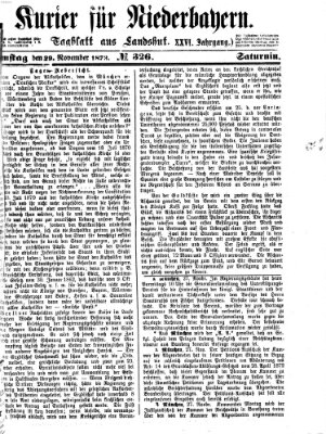 Kurier für Niederbayern Samstag 29. November 1873