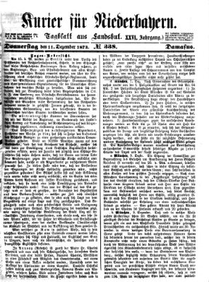 Kurier für Niederbayern Donnerstag 11. Dezember 1873