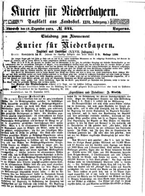 Kurier für Niederbayern Mittwoch 17. Dezember 1873