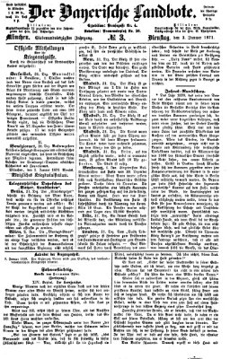 Der Bayerische Landbote Dienstag 3. Januar 1871