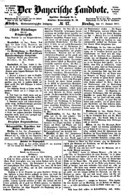 Der Bayerische Landbote Dienstag 17. Januar 1871