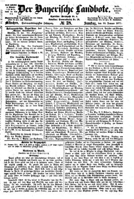 Der Bayerische Landbote Samstag 28. Januar 1871