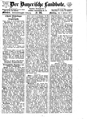 Der Bayerische Landbote Montag 6. Februar 1871